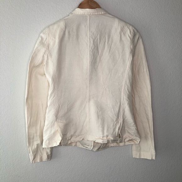 Vince linen blend ivory button front blazer size 4 - Picture 8 of 12
